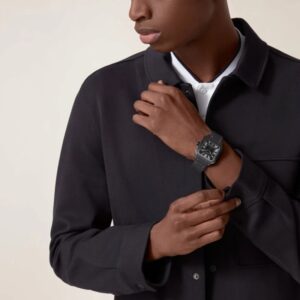 Montre Santos Cartier Noir Rubber - Image 2