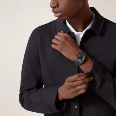 Montre Santos Cartier Noir Rubber