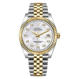 Rolex Datejust Two-tone fond argenté