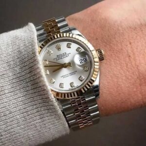 Rolex Datejust Two-tone fond argenté - Image 3