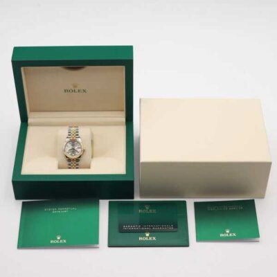 Rolex Datejust Two-tone fond argenté