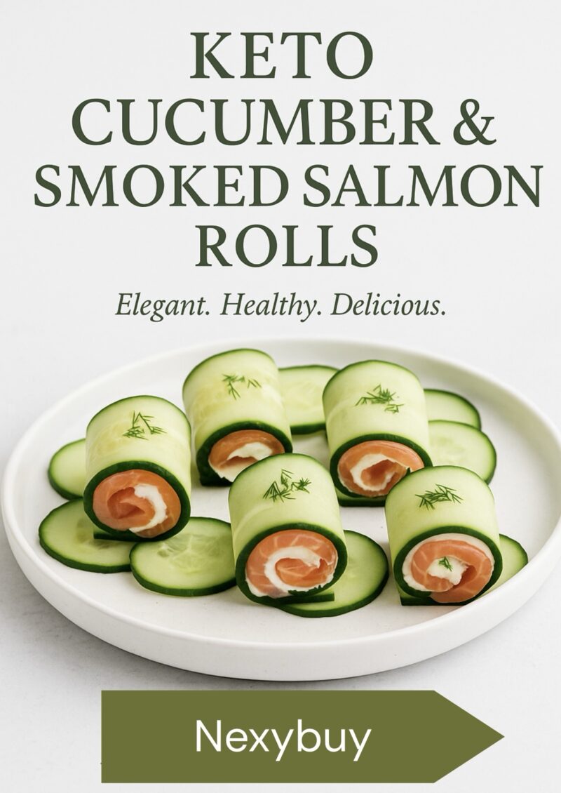 Keto Cucumber & Smoked Salmon Rolls – Easy Low Carb Recipe PDF